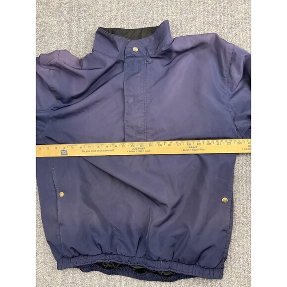 FootJoy Pullover Mens Medium Navy DryJoys Short Sleeve Golf Half Zip Windshirt - Picture 4 of 9
